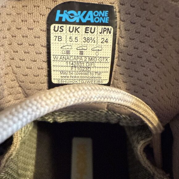 Hoka One One Anacapa 2 Mid GTX Gore-Tex Hiking Shoes Women’s Size 7 B Dune Ice - Picture 8 of 12